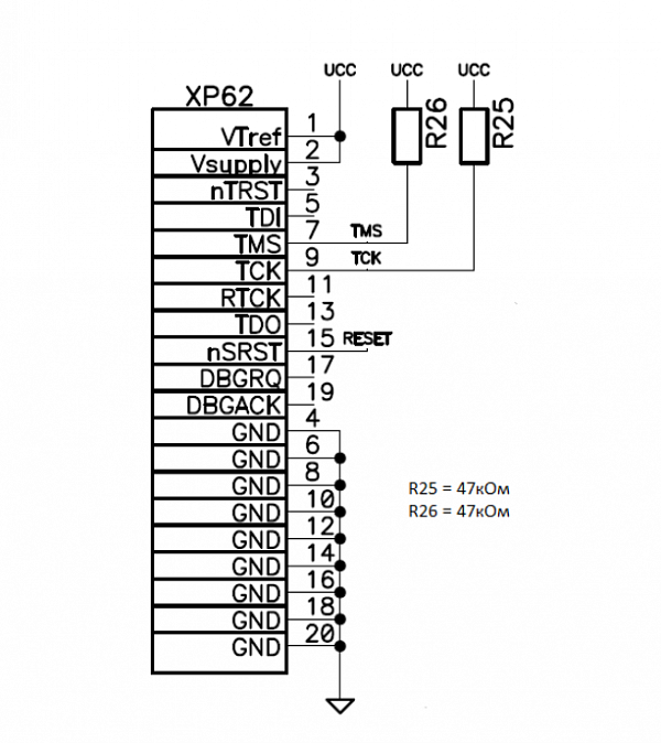 Jtag схема подключения